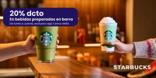 Starbucks Descuento app Cenco Malls